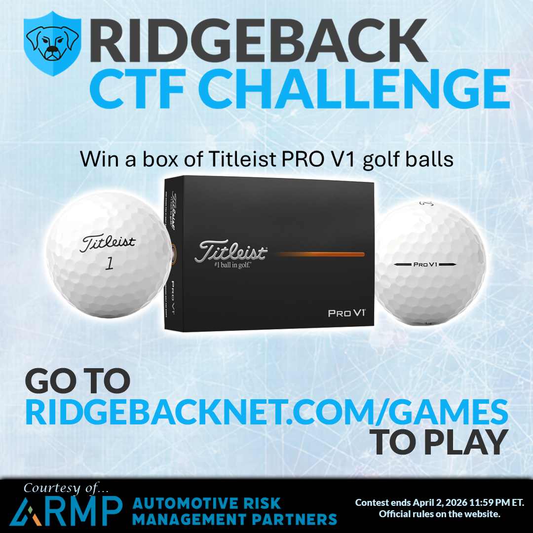 Ridgebacknet website CTF